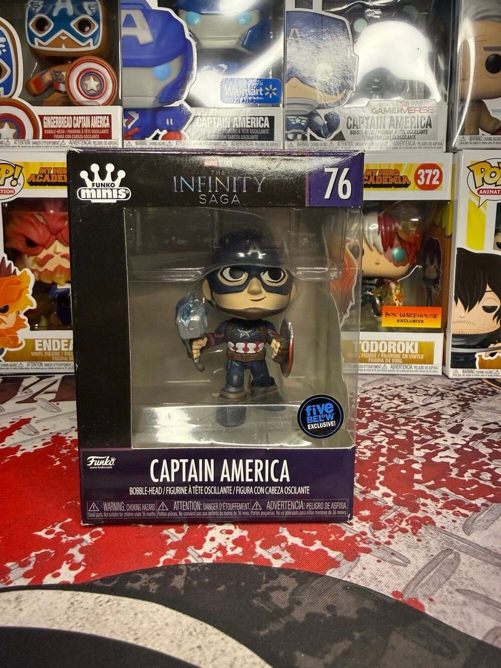 Funko Pop! Minis Captain America #76 Marvel Infinity Saga, Five Below Exclusive